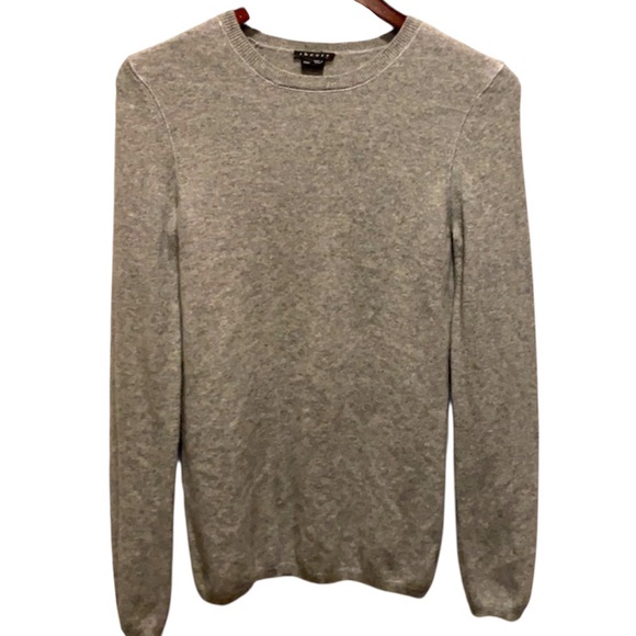 Theory 100% Cashmere Sweater Women’s Size L Ribbed Round Neck Long Sleeve Top - Picture 1 of 4